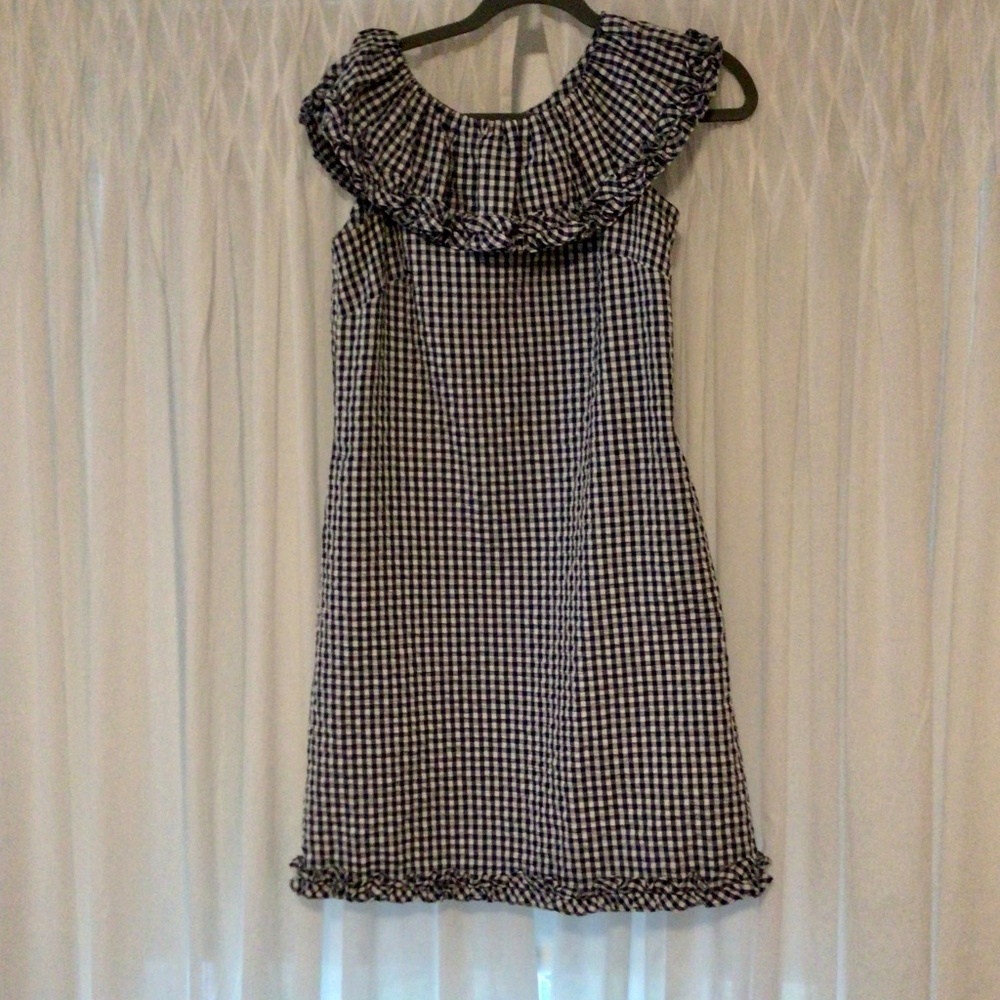 Sara Campbell Navy Gingham Dress